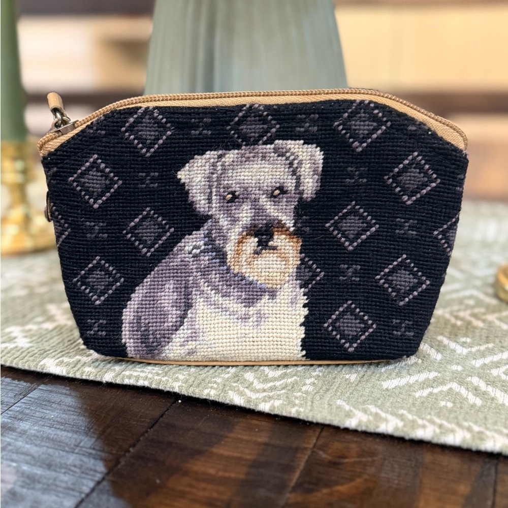Kompany‎ Needlepoint Dog Cosmetic Bag